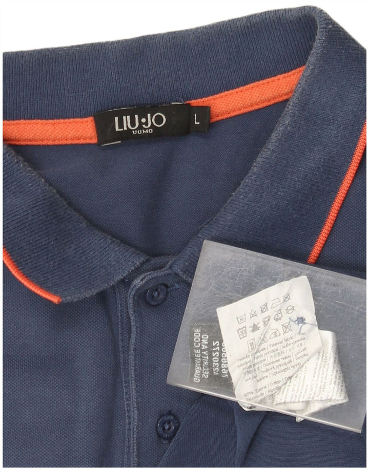 Polo Uomo Liu Jo Large Blu Navy In Cotone
