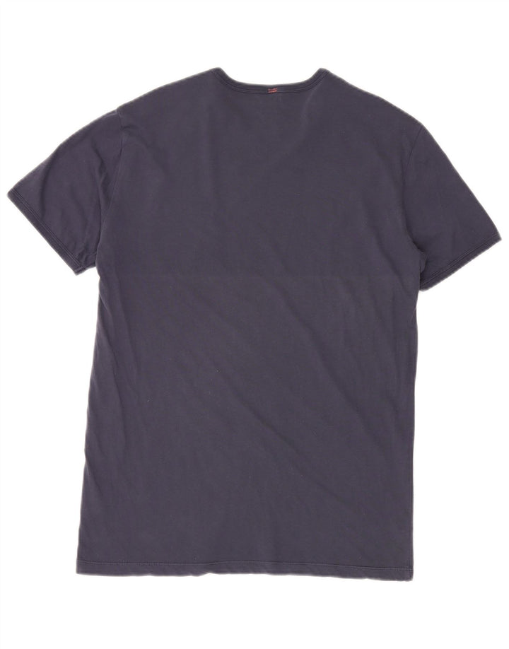 T-shirt da uomo SUN68 Top in cotone blu navy medio