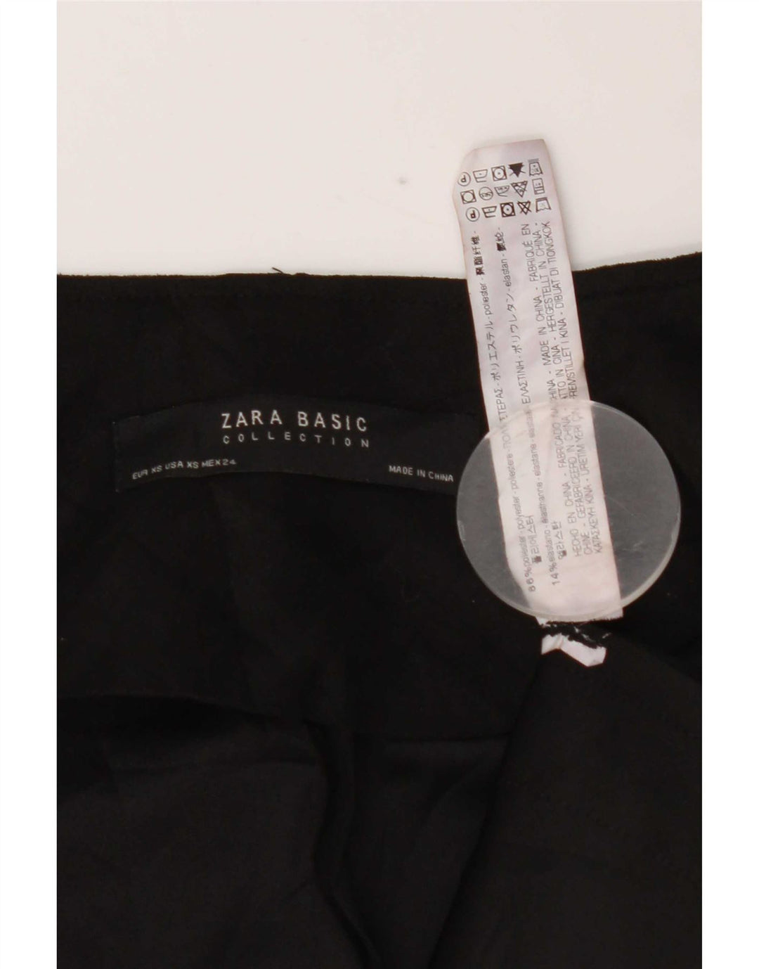 Giacca blazer aperta oversize con maniche a 3/4 Zara da donna UK 6 XS poliestere nero