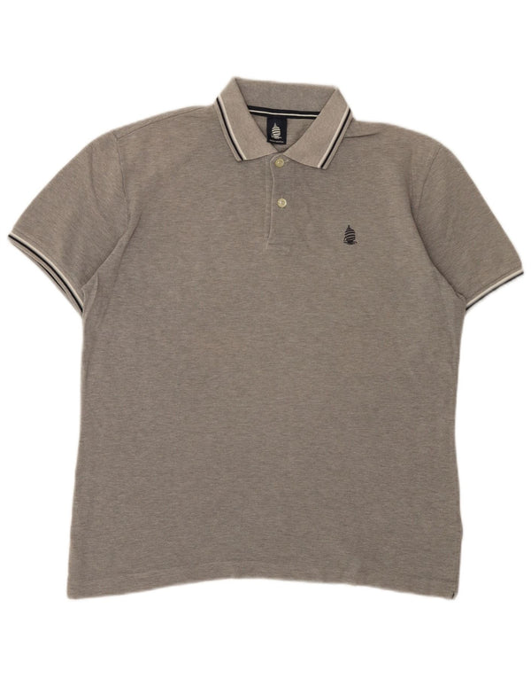 Polo da uomo Marina Yachting XL in cotone chiazzato grigio