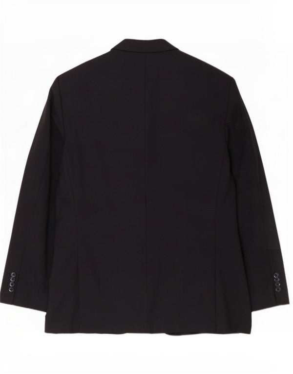 Giacca blazer a 2 bottoni da uomo Marks & Spencer UK 44 XL lana nera