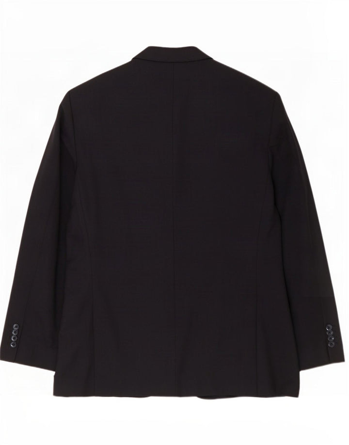 Giacca blazer a 2 bottoni da uomo Marks & Spencer UK 44 XL lana nera