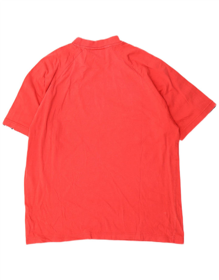 T-shirt grafica da uomo Kappa Top grande in cotone color block rosso