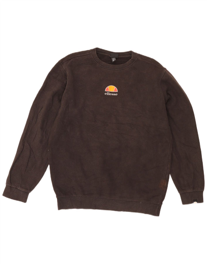 Felpa da uomo Ellesse Maglione in cotone marrone medio