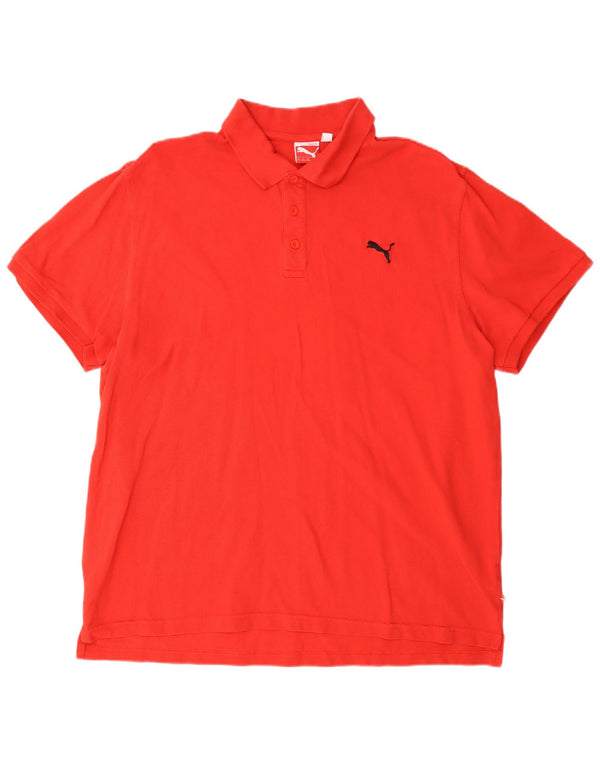 Polo Puma da uomo XL in cotone rosso