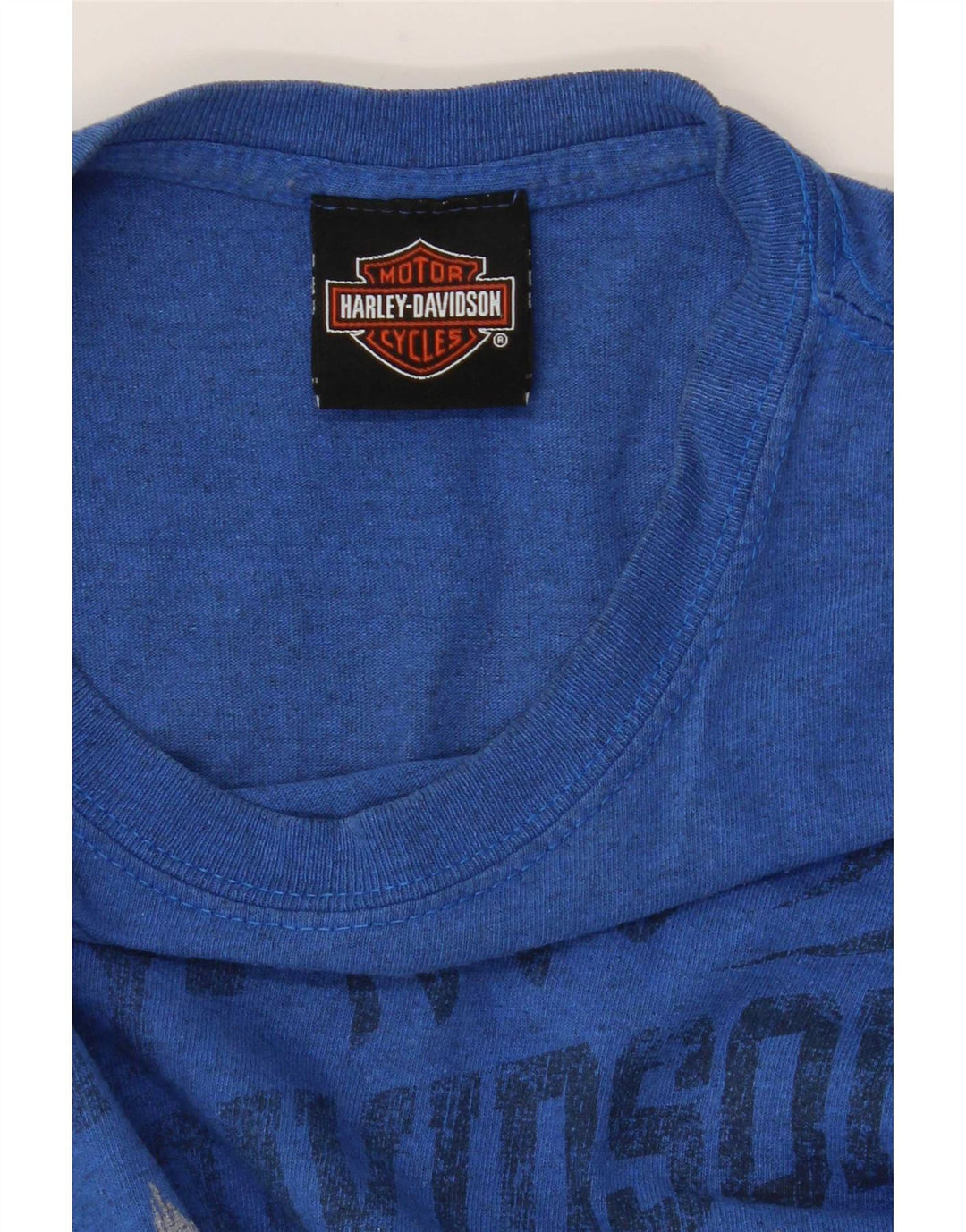 T-shirt grafica da uomo Harley Davidson Top piccola moto blu