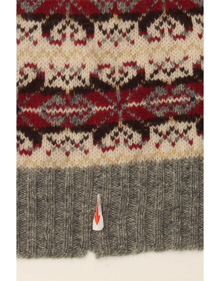 Maglione vintage da uomo girocollo girocollo medio multicolore classico