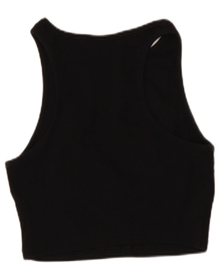 Top corto senza maniche da donna Zara UK 14 grande nero