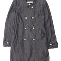 MAX & CO. Womens Denim Double Breasted Coat IT 42 Medium Blue Cotton