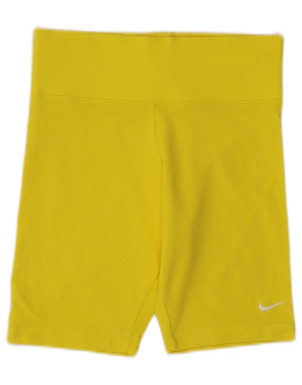 Pantaloncini sportivi da donna Nike UK 8 piccoli in cotone giallo