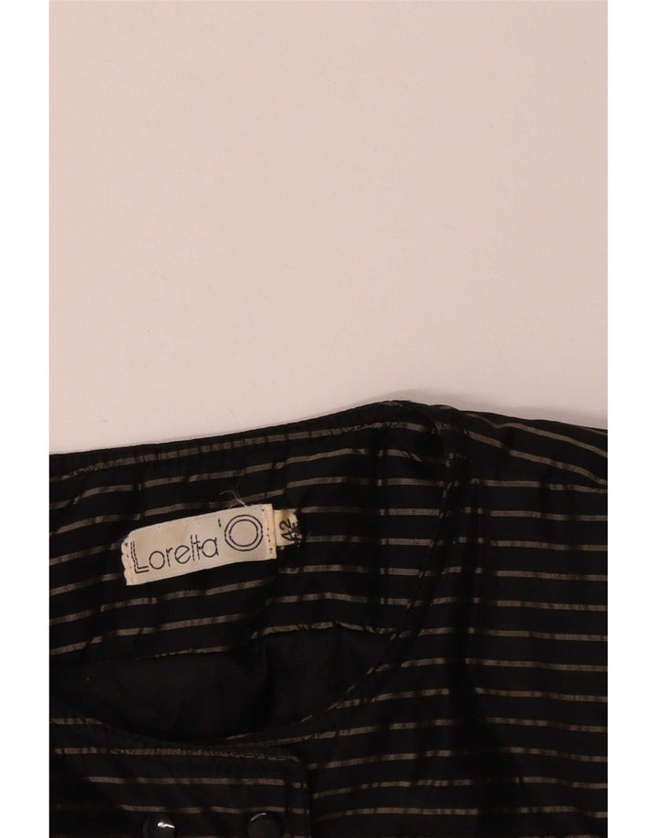 Giacca bolero doppio petto da donna Loretta'O IT 42 media nera a righe