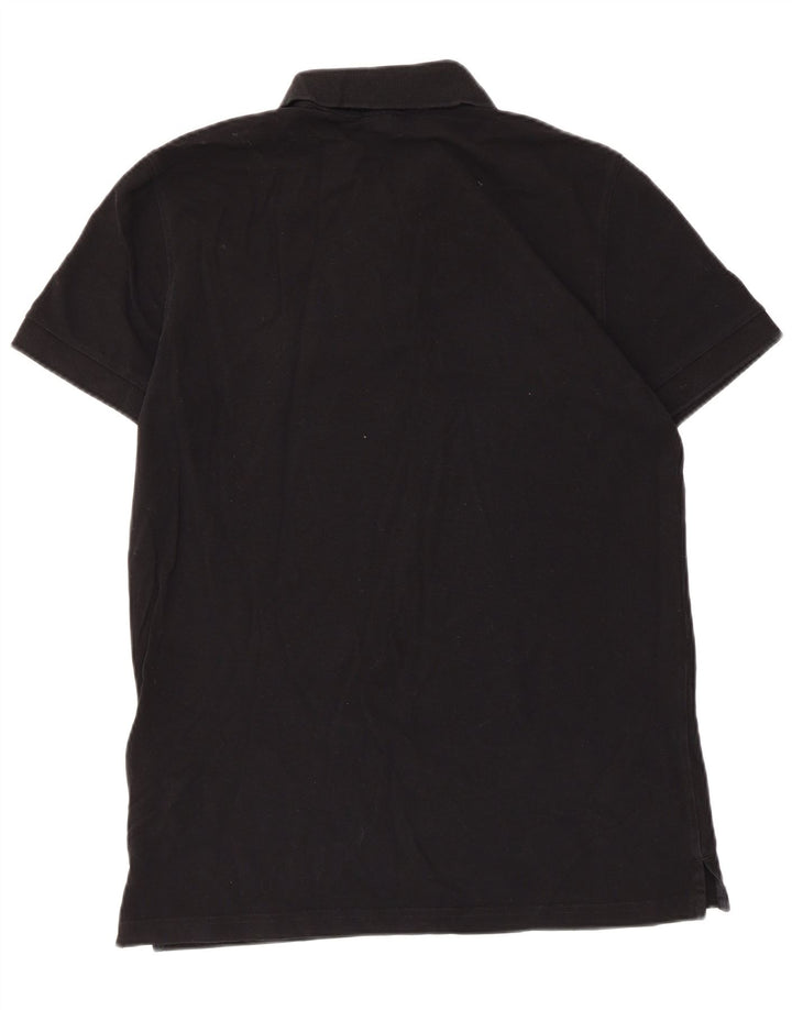 Polo da uomo Hugo Boss grande in cotone nero