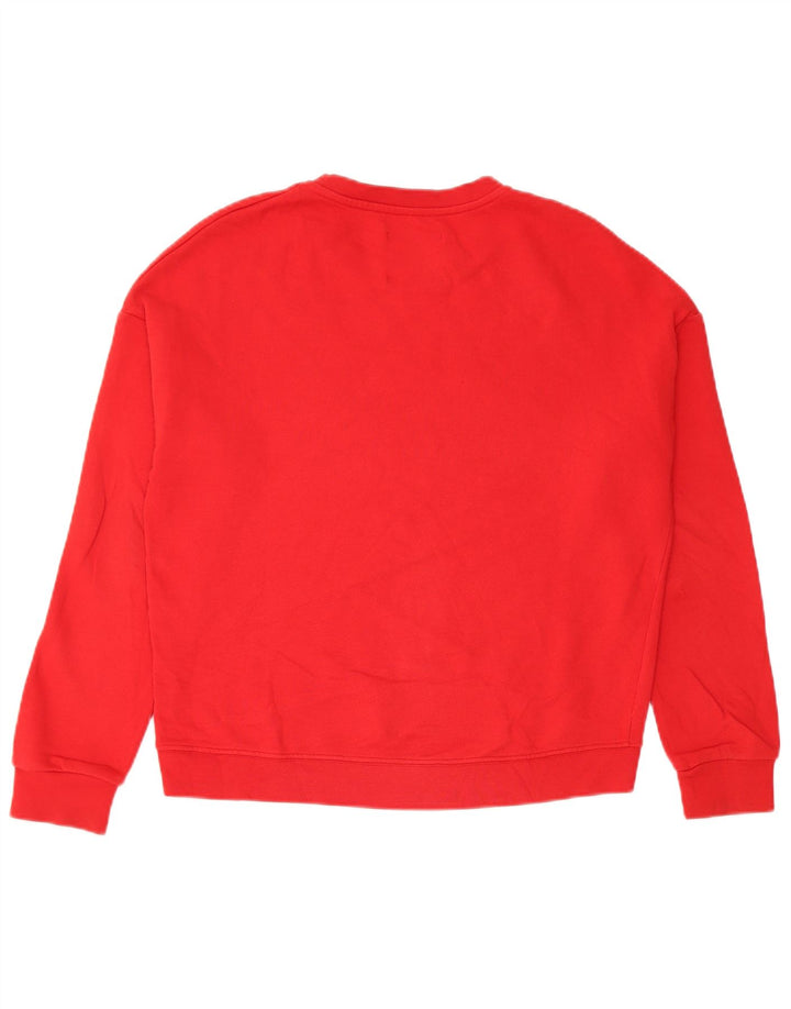 Pyrex Felpa con grafica da donna Maglione UK 14 Cotone rosso medio