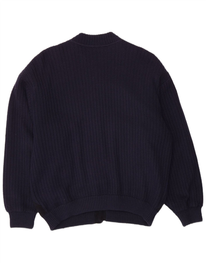 Maglione cardigan da uomo Life Line grande blu navy
