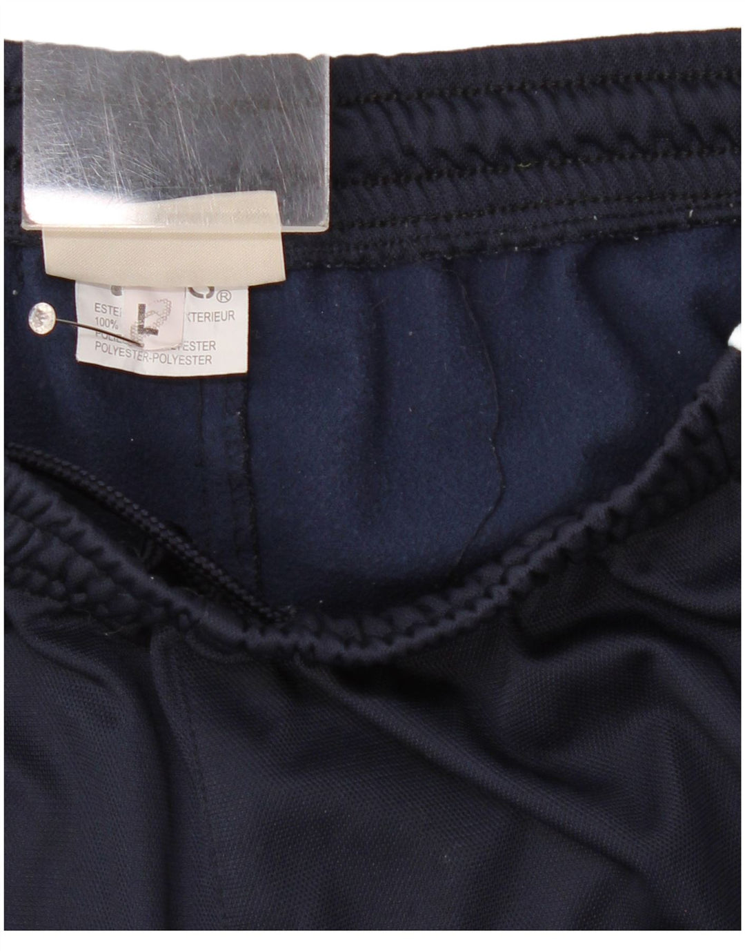 Pantaloni da tuta da uomo Asics grandi in poliestere color block blu navy