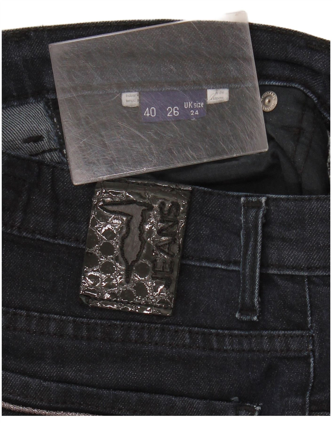 Jeans Dritti Donna Trussardi W24 L28 Blu Navy