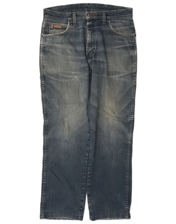 Jeans dritti elasticizzati Texas da uomo Wrangler W33 L30 cotone blu