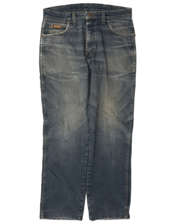 Jeans dritti elasticizzati Texas da uomo Wrangler W33 L30 cotone blu