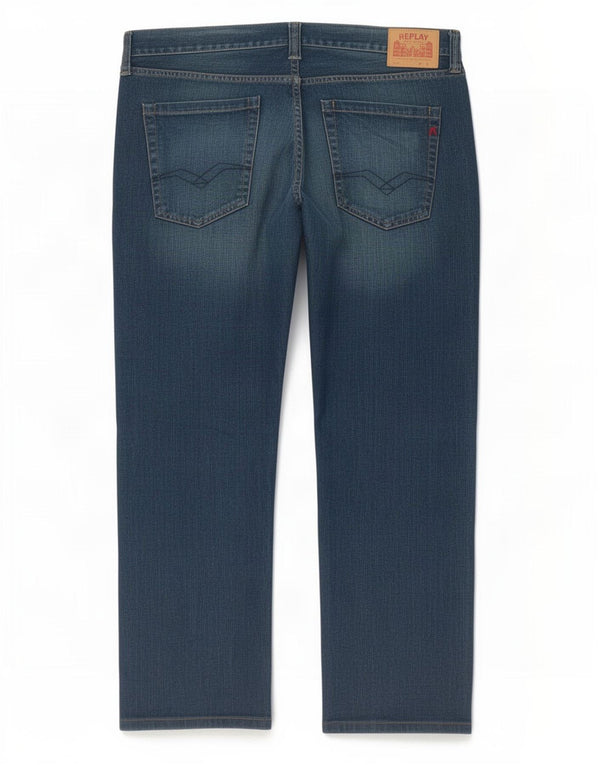 Jeans dritti da uomo Replay W38 L29 Blu