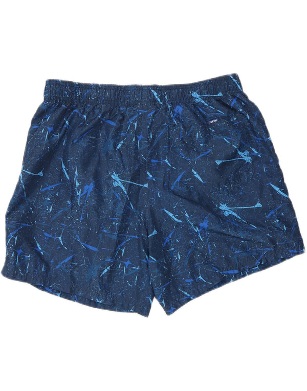 Pantaloncini da bagno grafici da uomo Lotto 2XL Poliestere geometrico blu navy