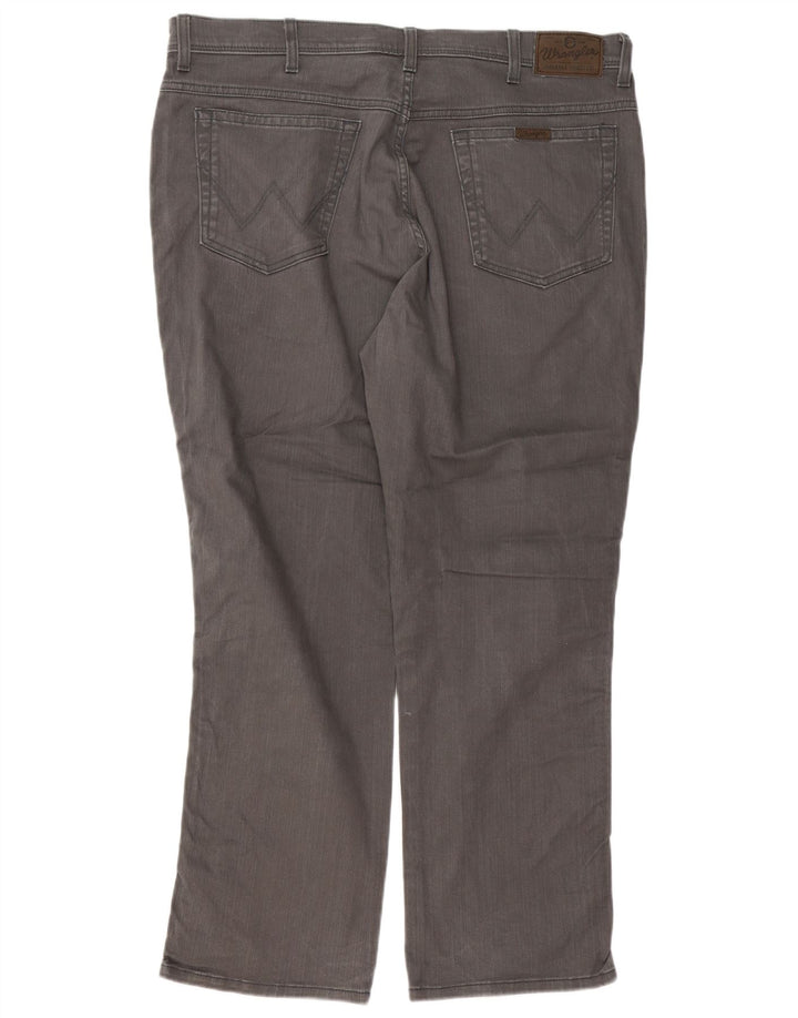 Jeans dritti regolari da uomo Wrangler W40 L30 cotone grigio