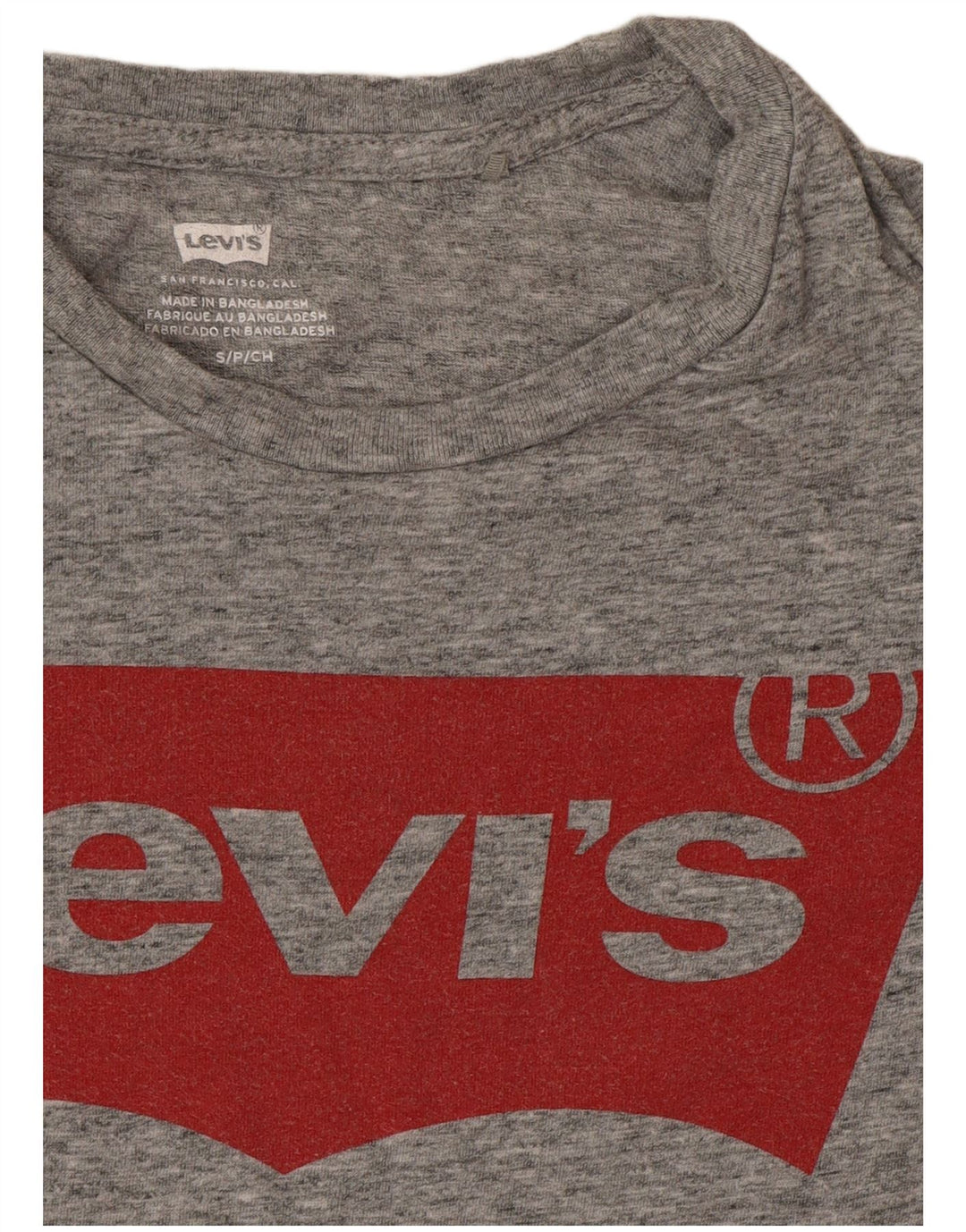 T-shirt grafica da donna Levi's Top UK 10 Small Grey Flecked