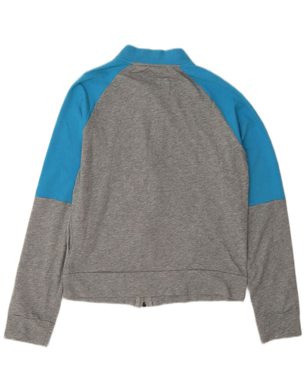 Giacca da ginnastica grafica da donna Adidas UK 8/10 Small Grey Colourblock
