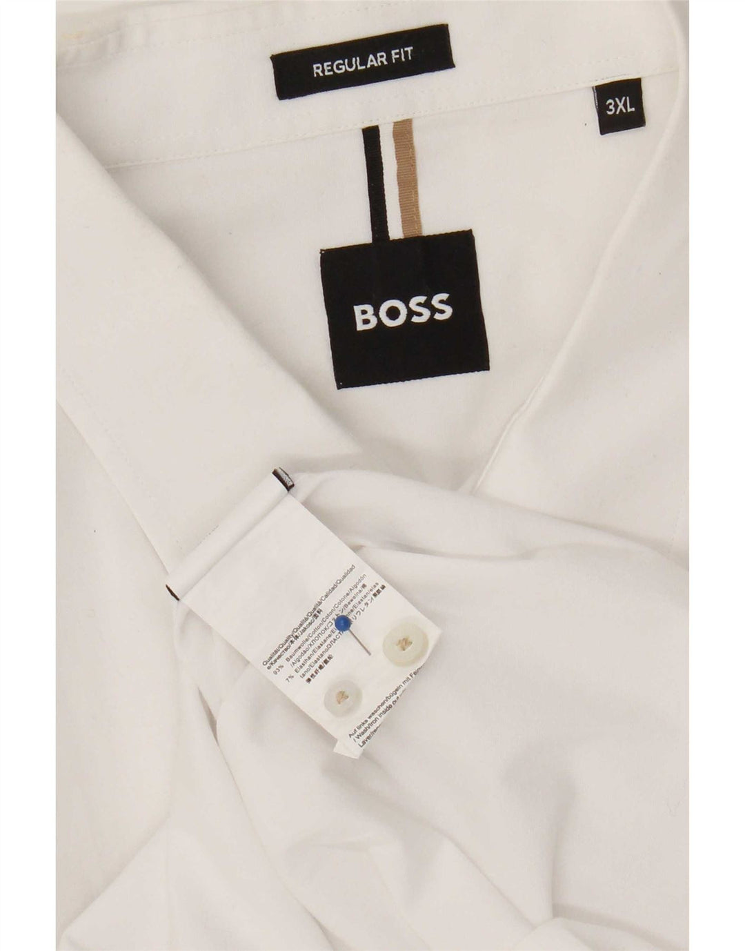 Camicia Hugo Boss da uomo vestibilità regolare 3XL cotone bianco