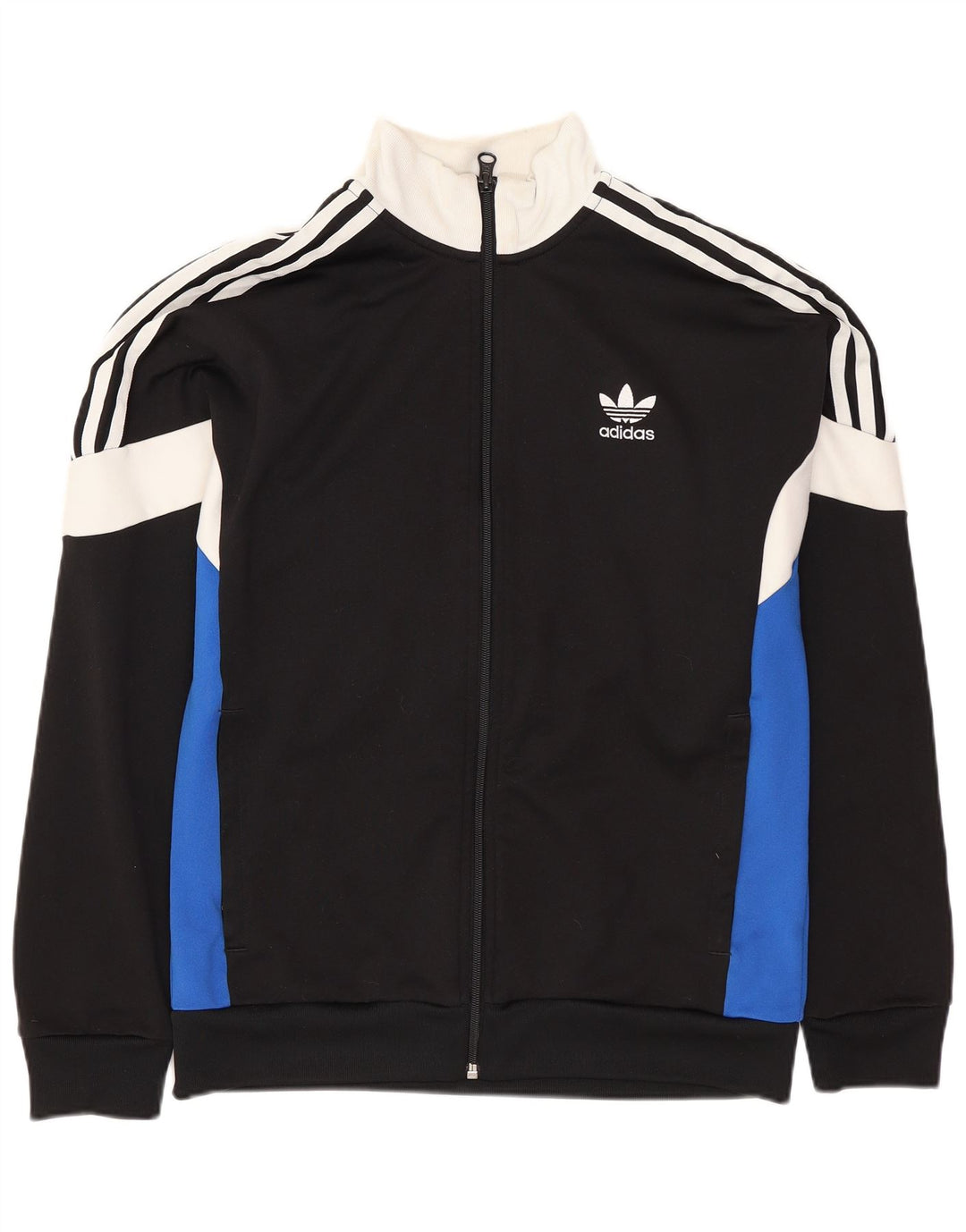 Giacca superiore della tuta da ragazzo ADIDAS 13-14 anni Poliestere color block nero