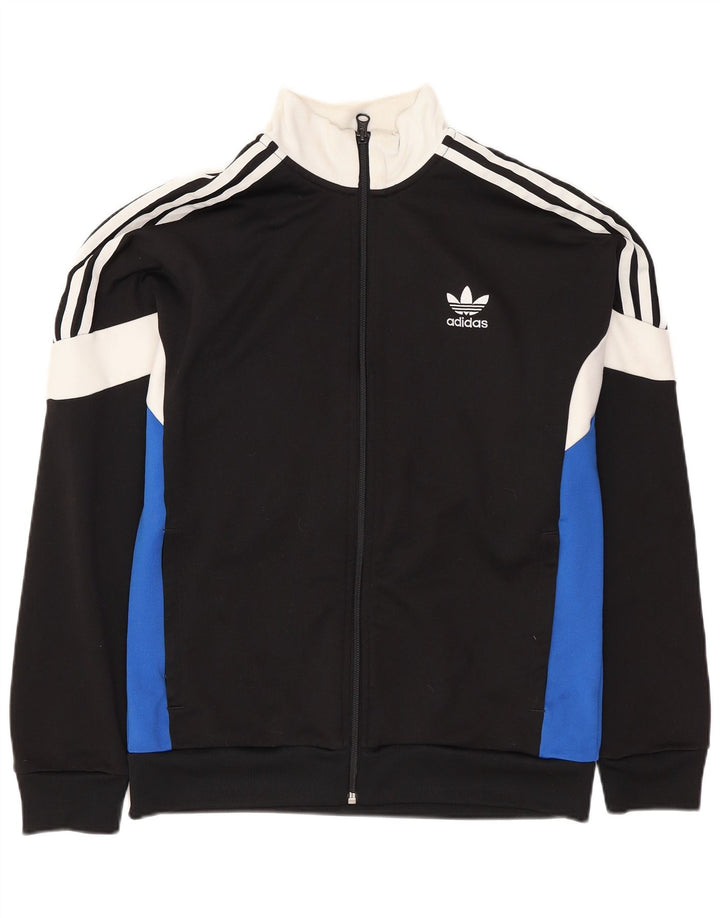 Giacca superiore della tuta da ragazzo ADIDAS 13-14 anni Poliestere color block nero