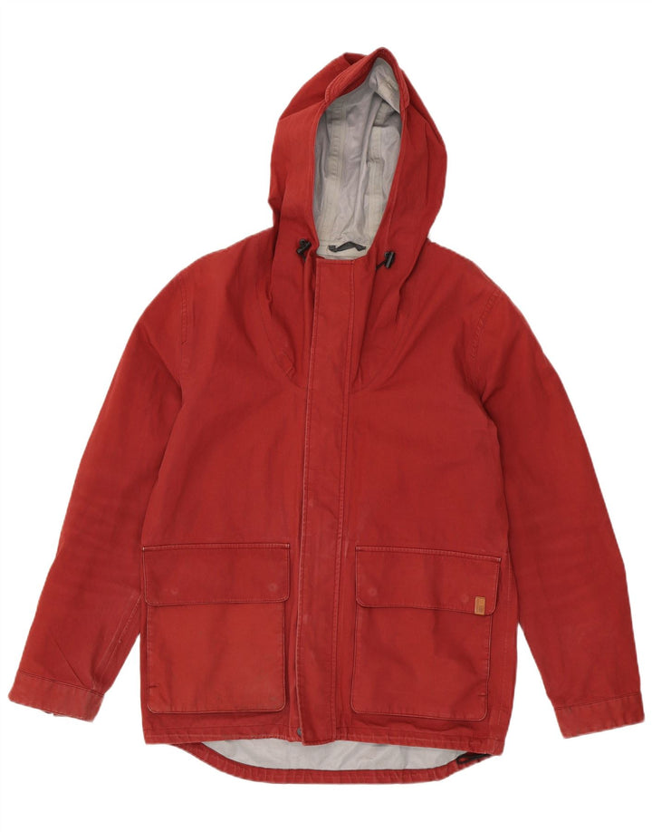 BEN SHERMAN Giacca utilitaria da uomo con cappuccio UK 36 piccola rossa