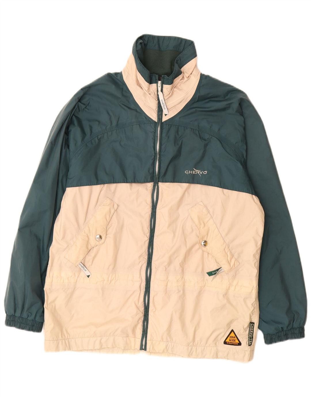 Giacca a vento grafica da uomo Chervo UK 36 Small Green Colourblock