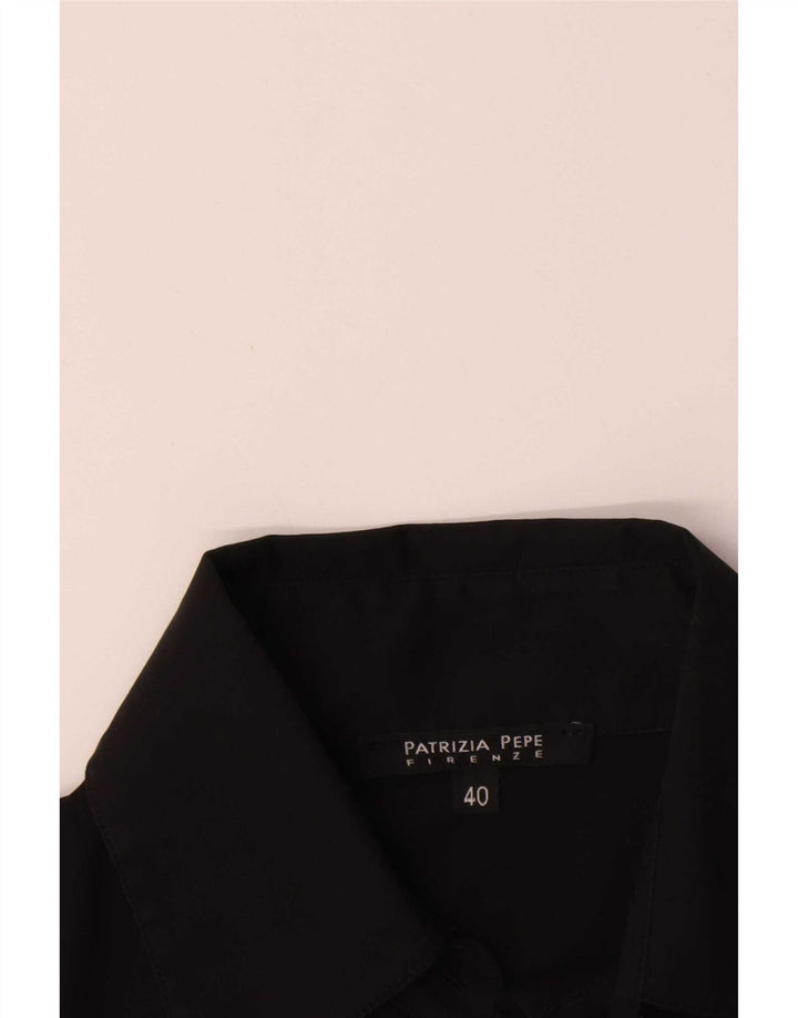 Body Camicia Donna Patrizia Pepe IT 40 Small Nero Cotone