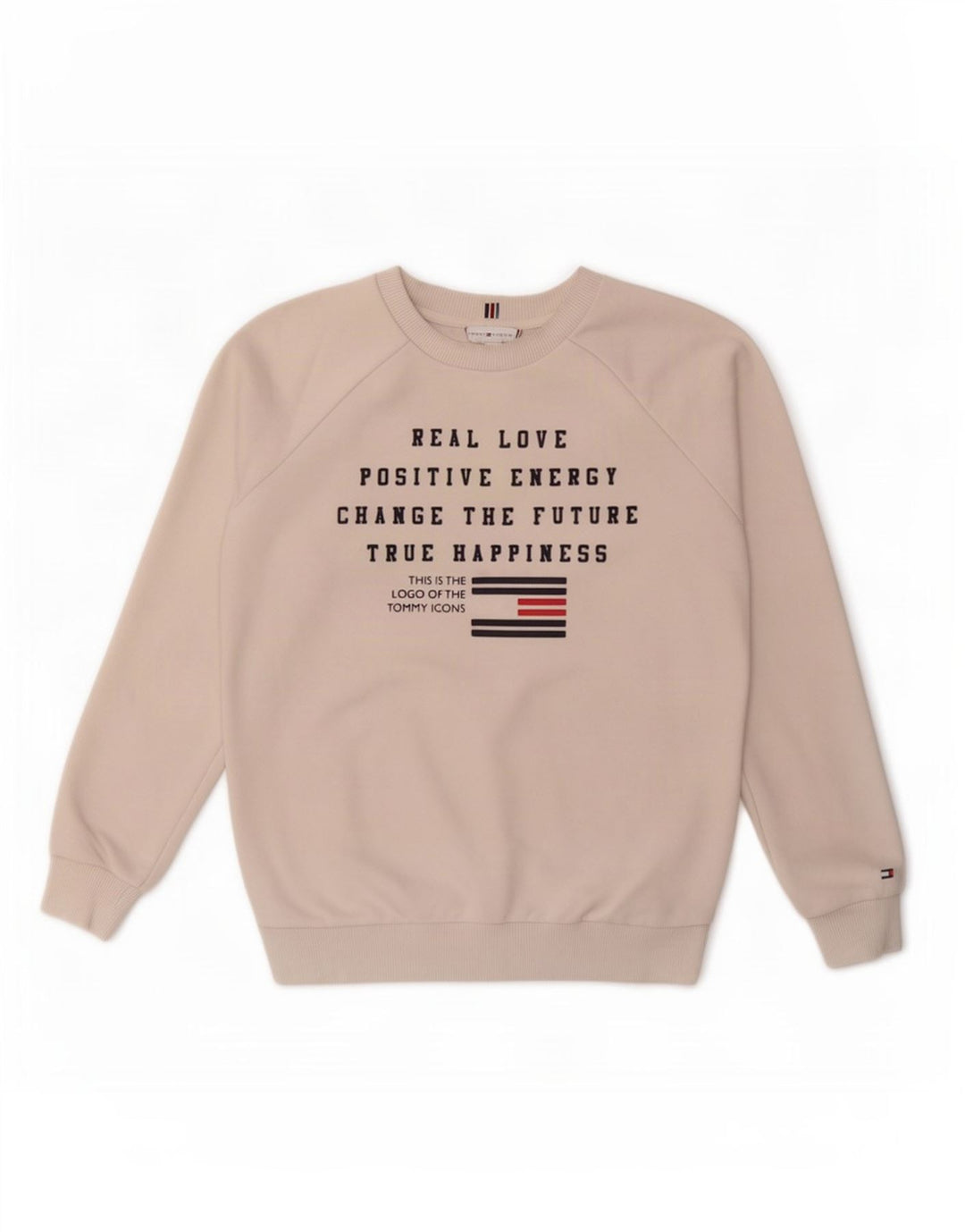 Felpa grafica da uomo Tommy Hilfiger Jumper XS bianco sporco