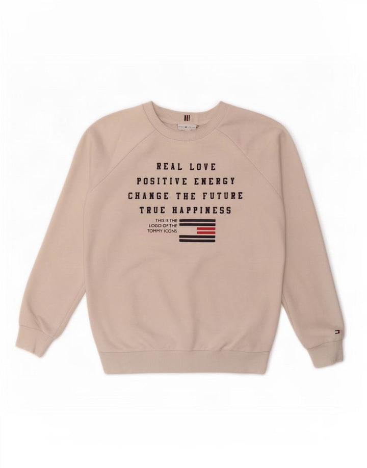 Felpa grafica da uomo Tommy Hilfiger Jumper XS bianco sporco