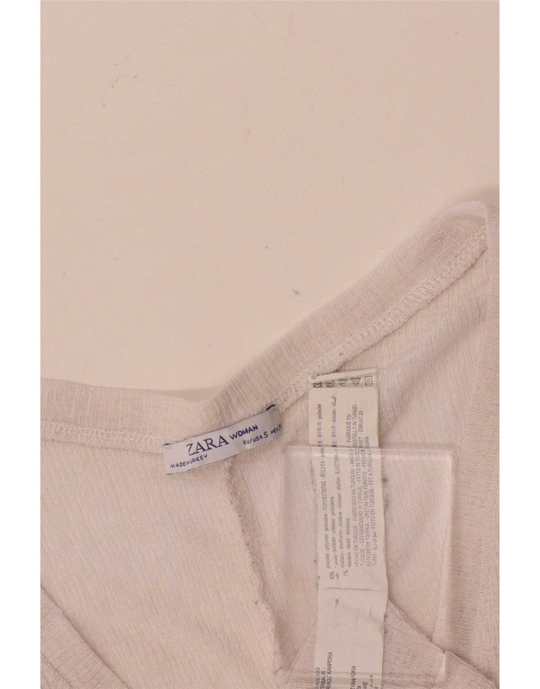 Camicetta oversize corta da donna Zara Top UK 10 piccola rosa poliestere