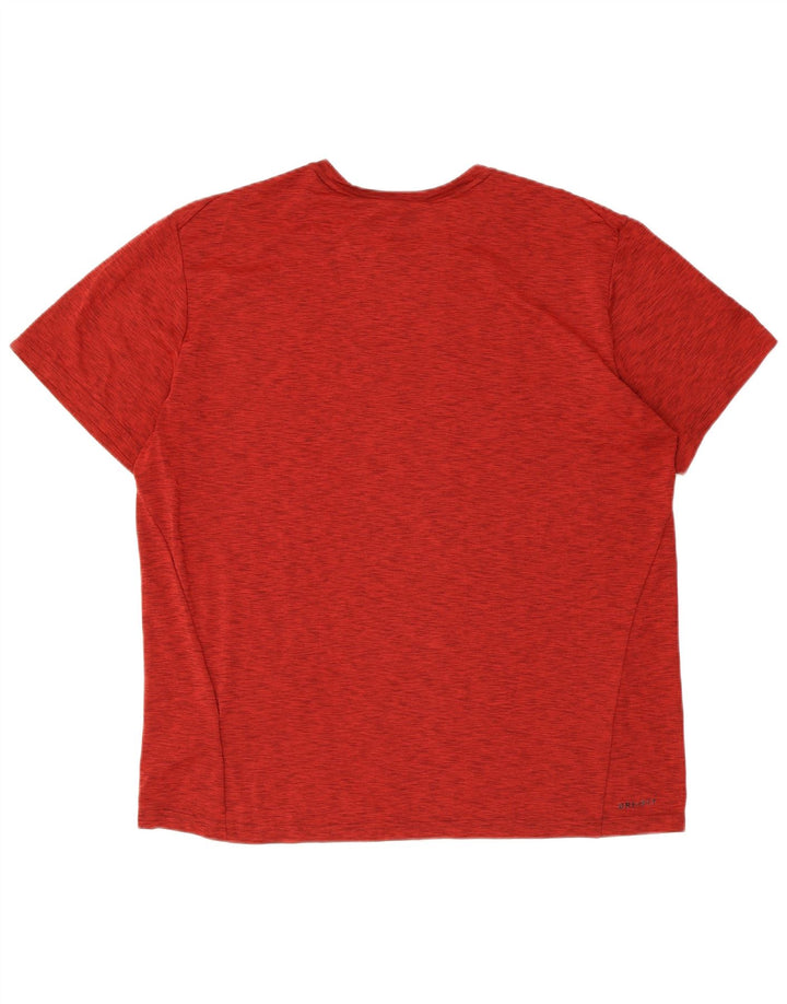 T-shirt Nike Dri Fit da uomo XL in poliestere chiazzato rosso