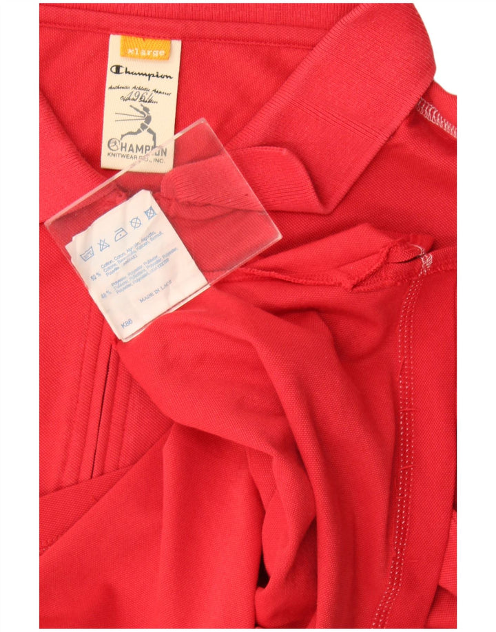 Polo da uomo Champion XL in cotone rosso