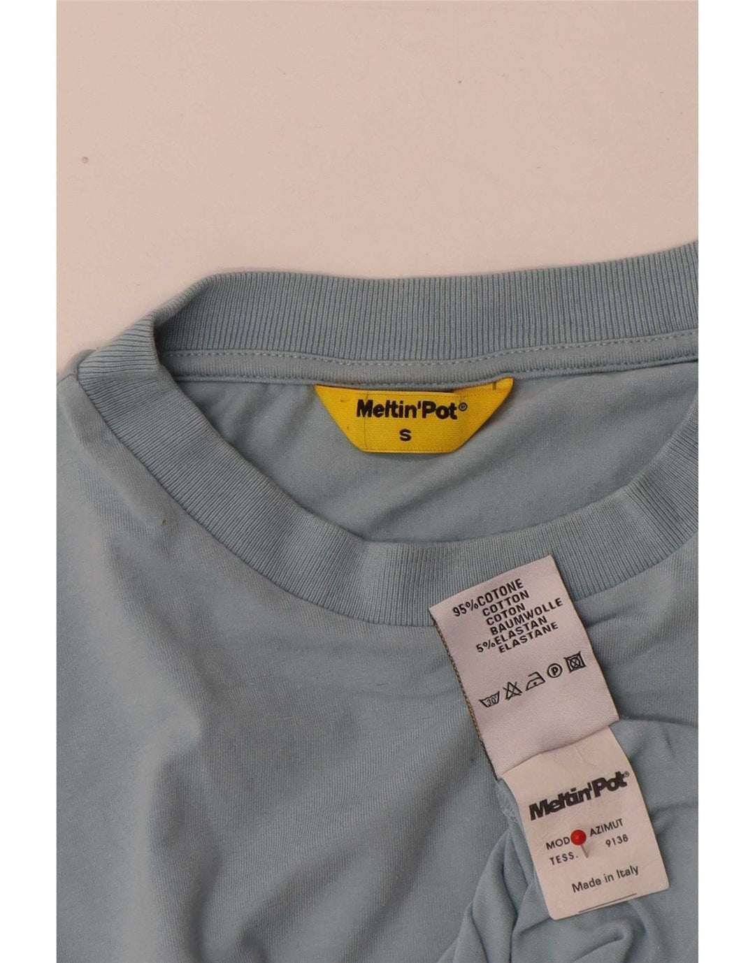 Maglietta regolare da uomo Meltin' Pot, piccola, in cotone blu