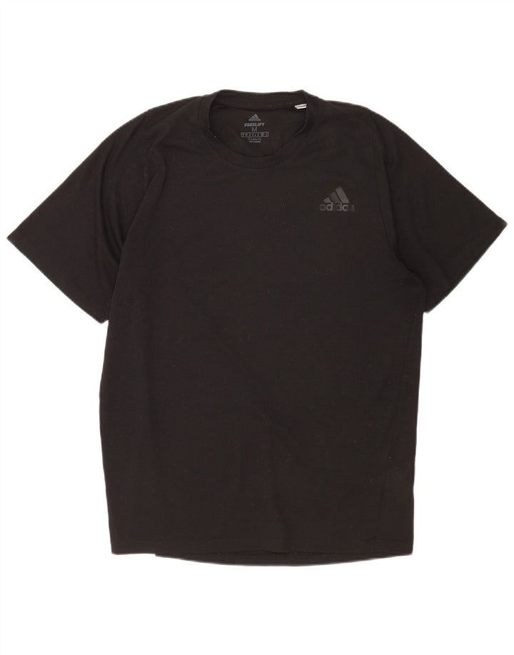 T-shirt ADIDAS Climalite da uomo, poliestere medio nero