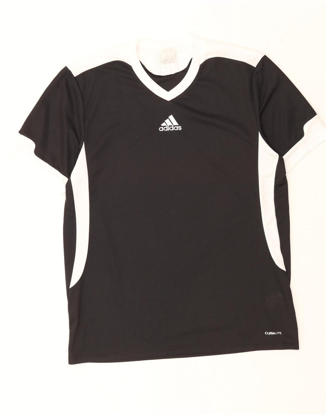 T-shirt Adidas Climalite da uomo Top in poliestere color block medio nero