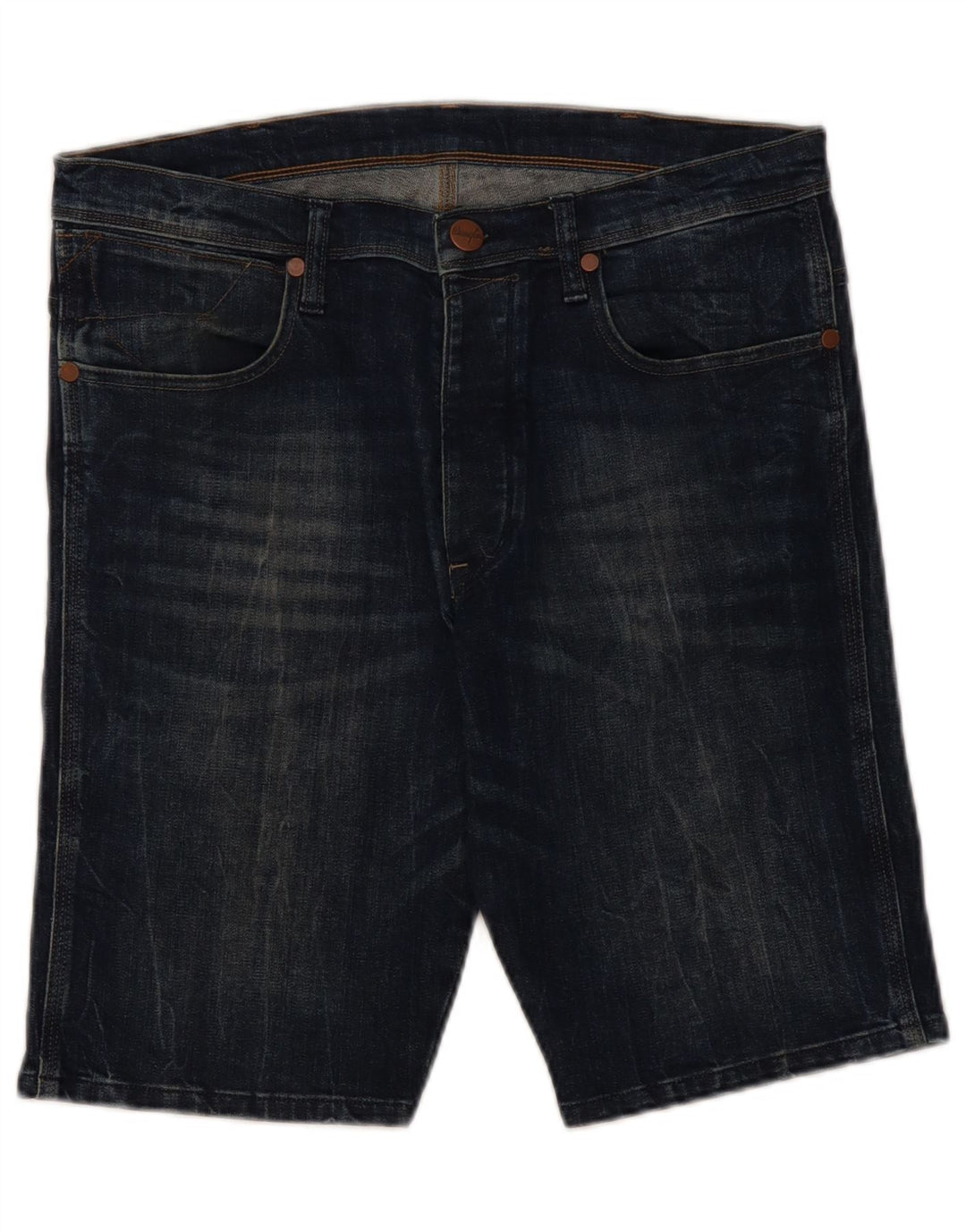 Pantaloncini di jeans Kurt da uomo Wrangler W32 cotone blu medio