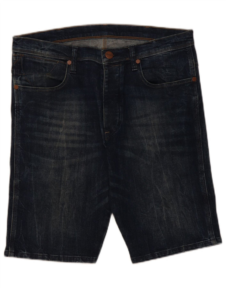 Pantaloncini di jeans Kurt da uomo Wrangler W32 cotone blu medio