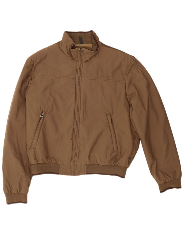 Giubbotto Bomber Geox Uomo Respira IT 50 Large Marrone Poliammide