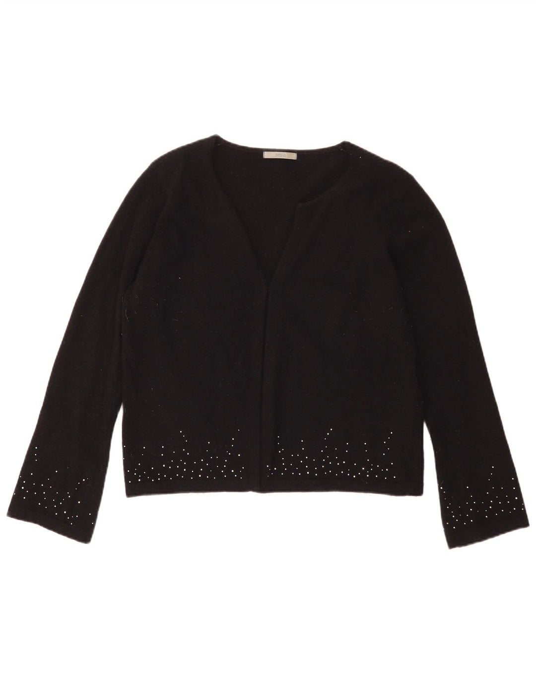 Maglione Bolero da donna Marks & Spencer UK 16 grande lana maculata nera