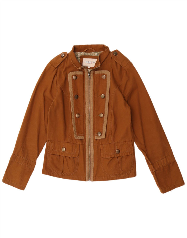 Giacca militare da donna Marks & Spencer UK 12 Cotone marrone medio