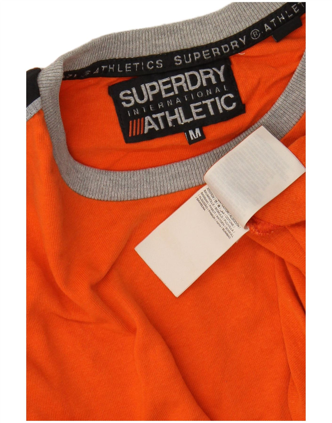 T-shirt grafica da uomo SUPERDRY Top in cotone color block arancione medio