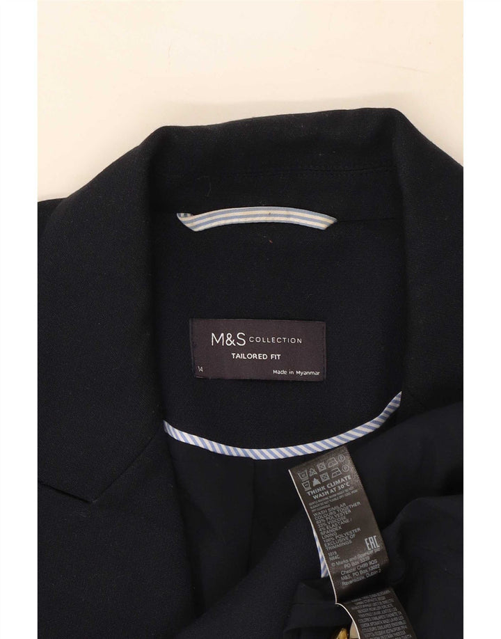 Giacca blazer da donna su misura Marks & Spencer UK 14 blu navy medio