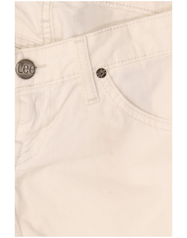 Jeans dritti da donna LEE W26 L33 cotone bianco