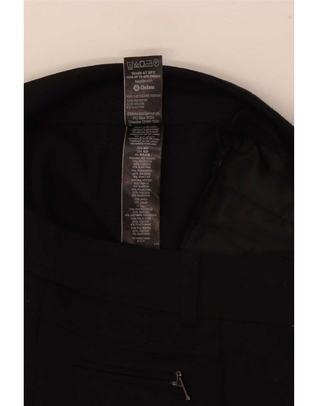 Pantaloni corti da donna Marks & Spencer UK 12 medi W32 L25 neri